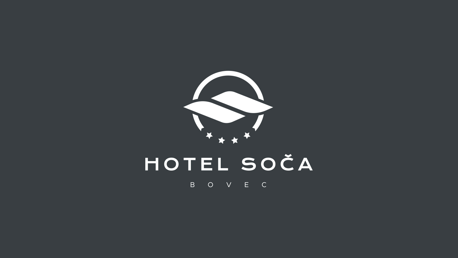 Grafično oblikovanje logotipa Hotela Soča.