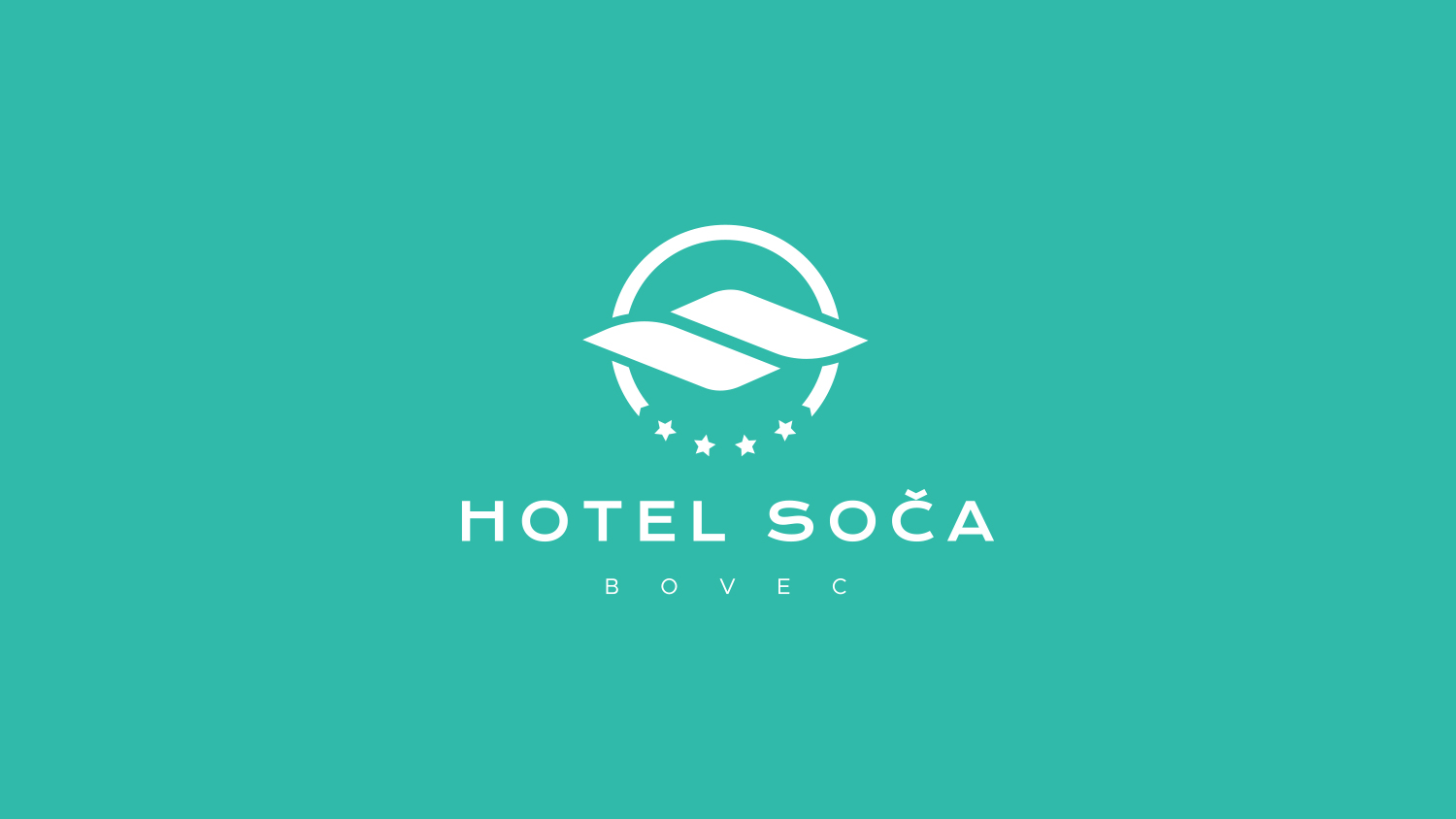 Grafično oblikovanje logotipa Hotela Soča.